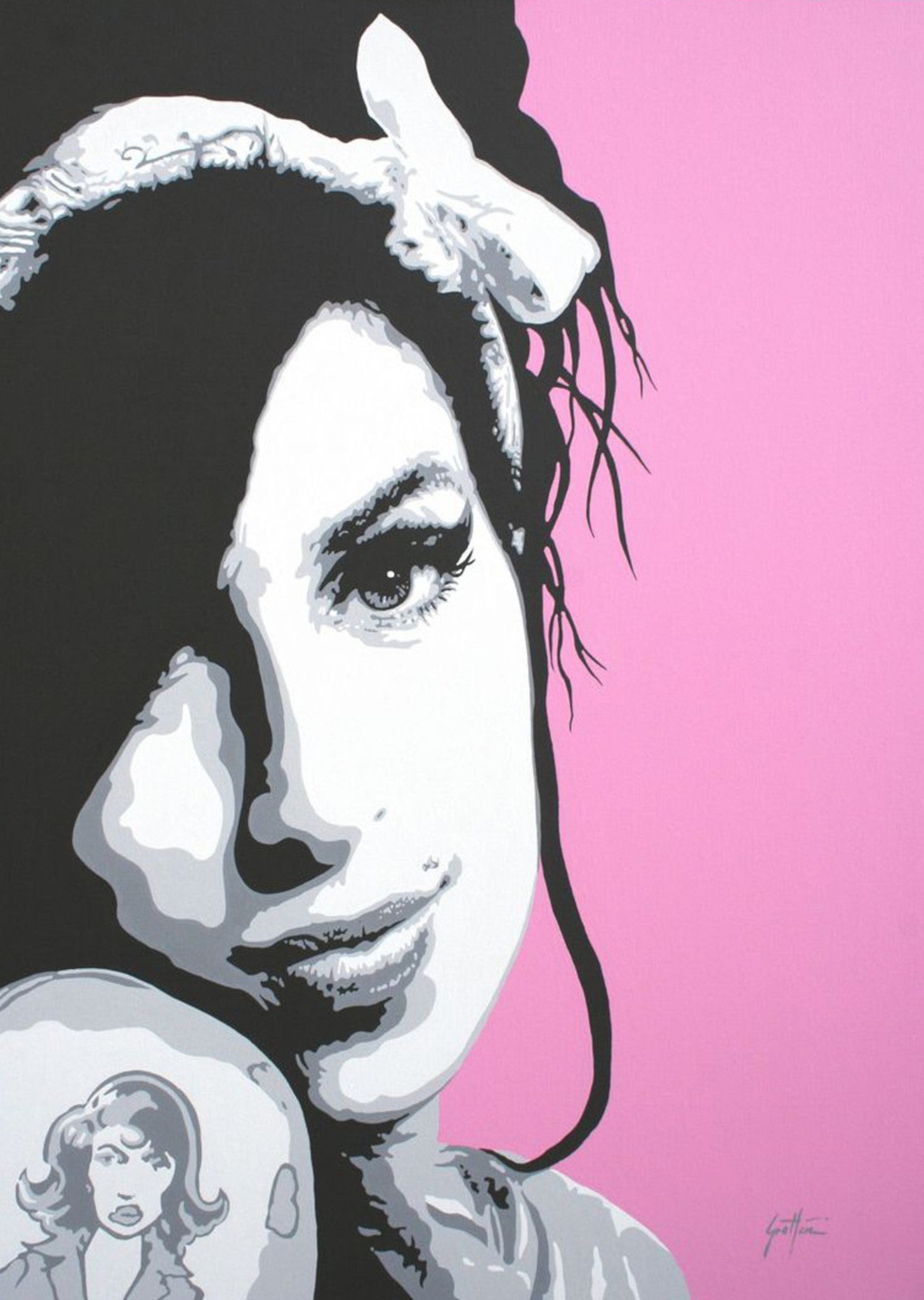 Amy Winehouse - Pink - A4 Mini Print/Poster