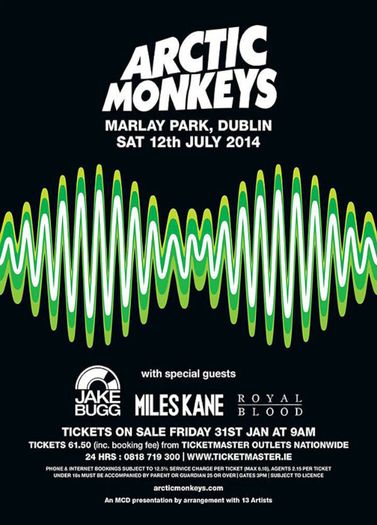 Arctic Monkeys - Dublin 2014 - Mini Poster