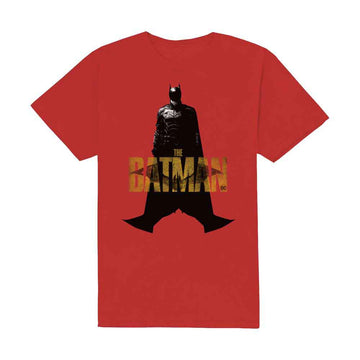 DC Comics Unisex T-Shirt: The Batman Yellow Text (Red)
