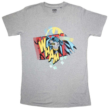 DC Comics Unisex T-Shirt: Batman Wham (Grey)
