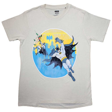 DC Comics Unisex T-Shirt: Batman Bat Leap (Natural)