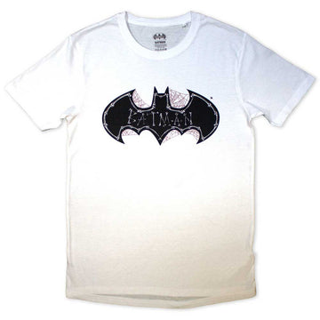 DC Comics Unisex T-Shirt: Batman - Bat Skull & Cobwebs (Black)