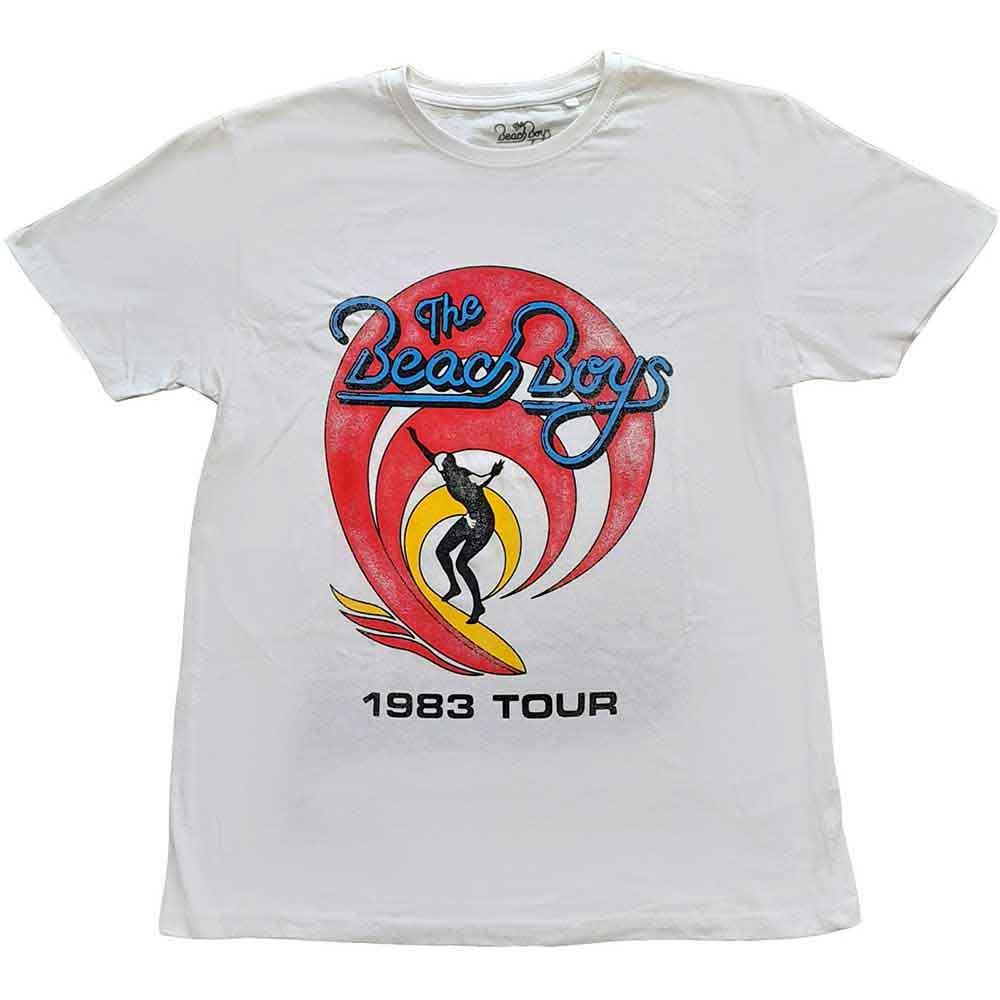 The Beach Boys Unisex T-Shirt: Surfer '83 Vintage (White)