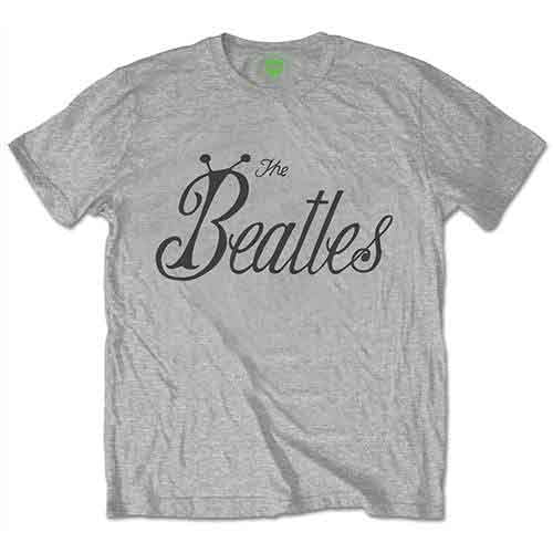 The Beatles Unisex T-Shirt: Bug Logo (Grey)
