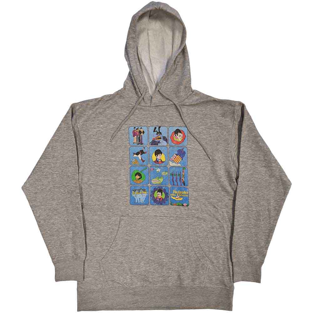 The Beatles Unisex Pullover Hoodie: Yellow Submarine Sub Montage (Grey)