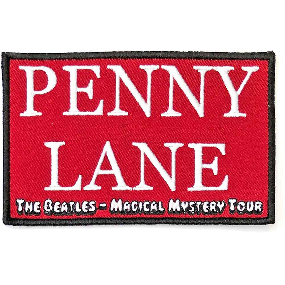 The Beatles Standard Patch: Penny Lane Red (Red)