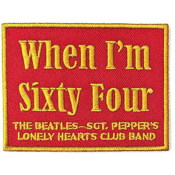 The Beatles Standard Patch: When I'm Sixty Four