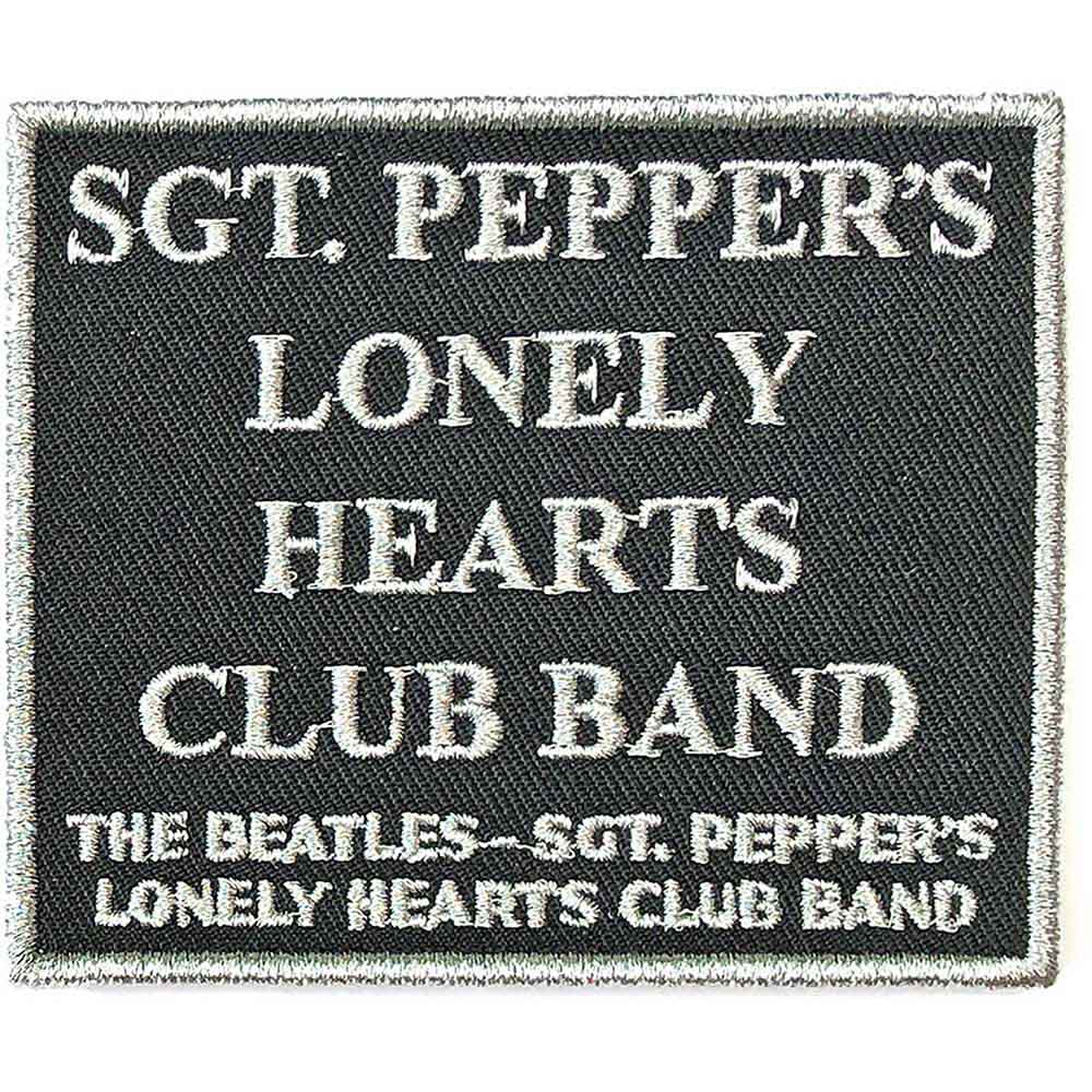 The Beatles Standard Patch: Sgt. Pepper's Black (Black)