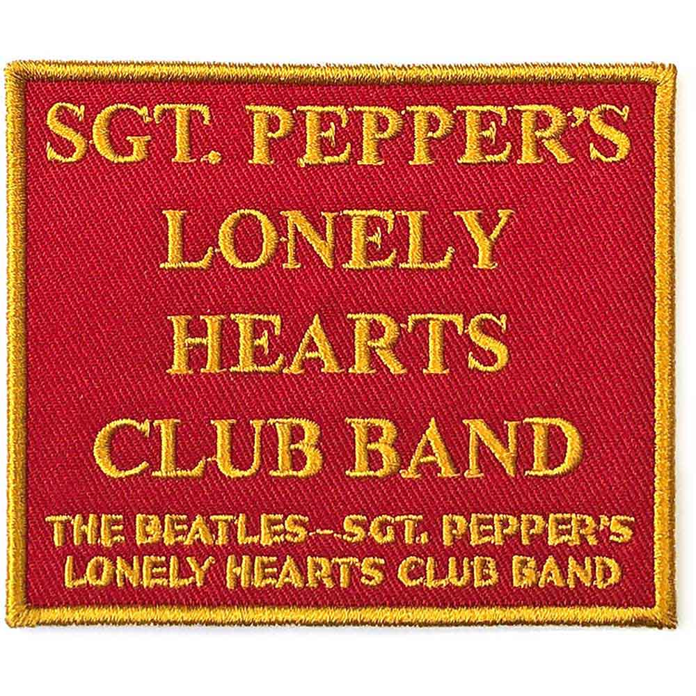 The Beatles Standard Patch: Sgt. Pepper's Red