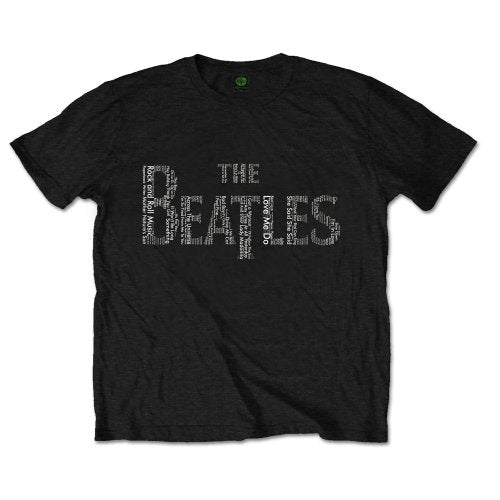 The Beatles Unisex T-Shirt: Drop T Songs (Black)