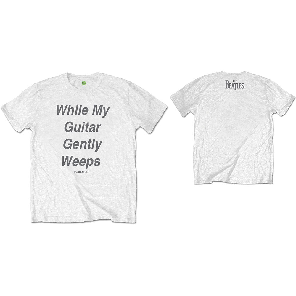 The Beatles Unisex T-Shirt: My Guitar Gently Weeps (White) (Back Print)