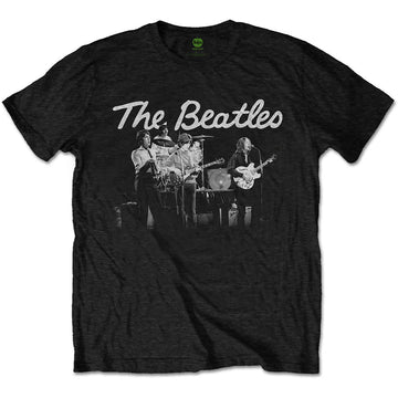 The Beatles Unisex T-Shirt: 1968 Live Photo (Black)