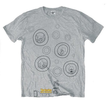 The Beatles Unisex T-Shirt: Bubbles (Heather Grey)