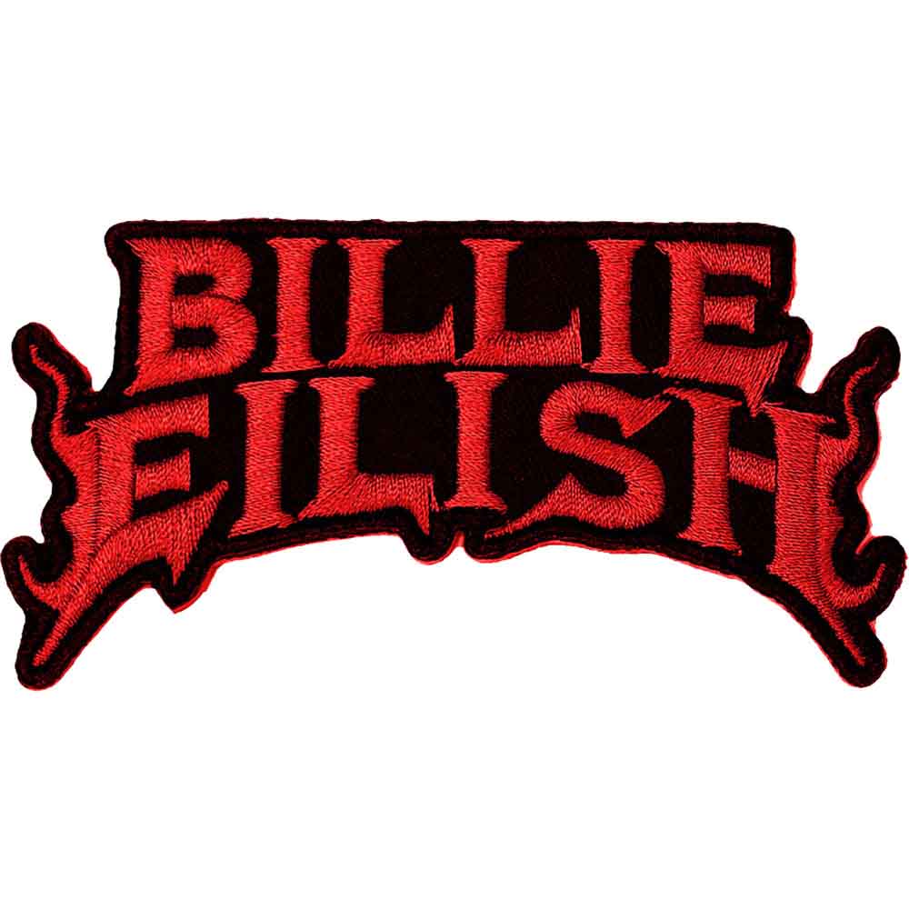Billie Eilish Standard Patch: Flame Red (Red)