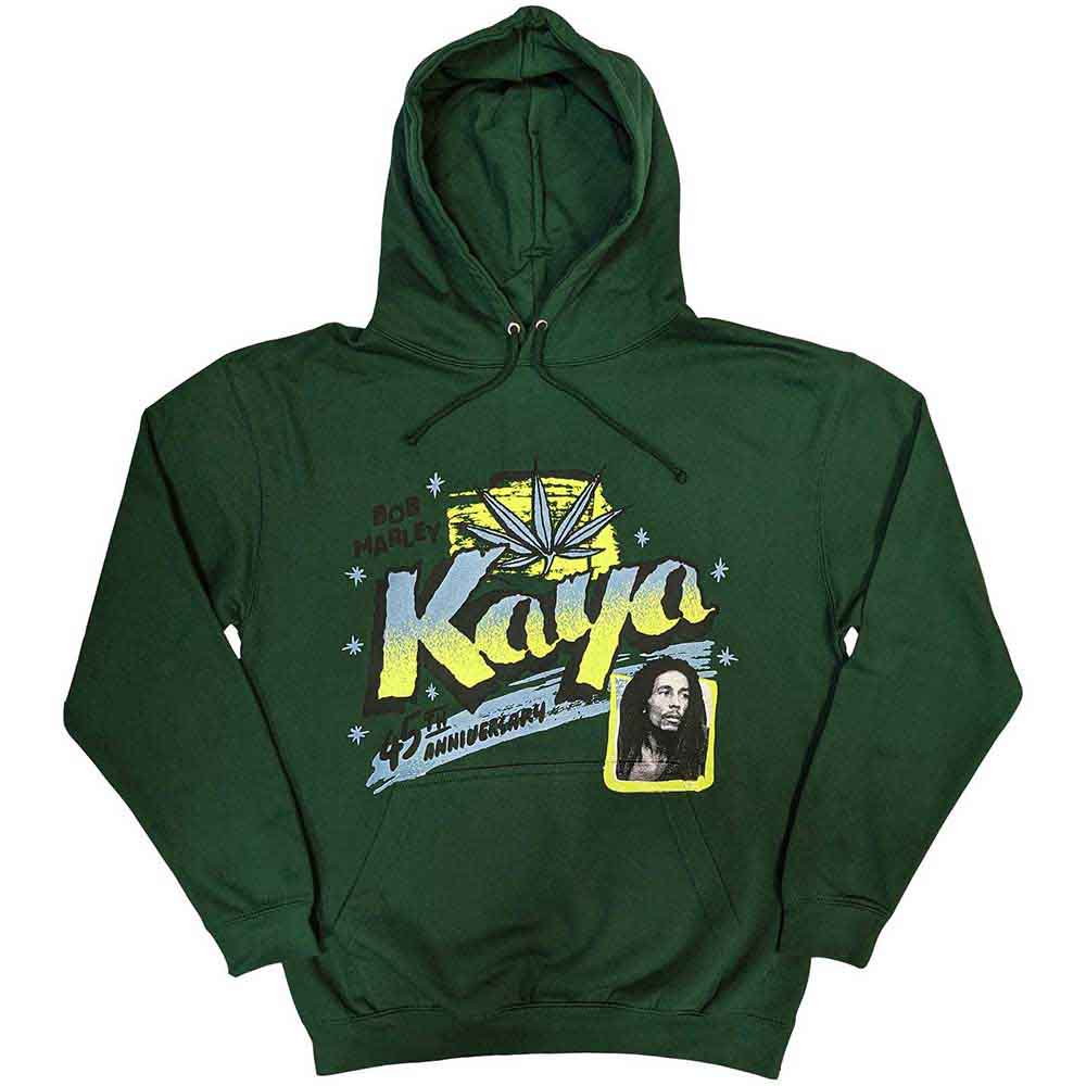Bob Marley Unisex Pullover Hoodie: Kaya (Green)