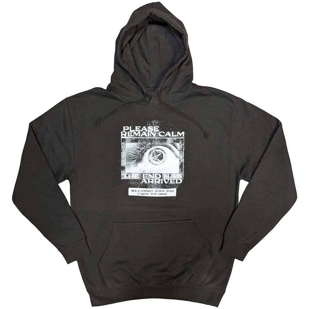 Bring Me The Horizon Unisex Pullover Hoodie: Remain Calm FP (Grey)