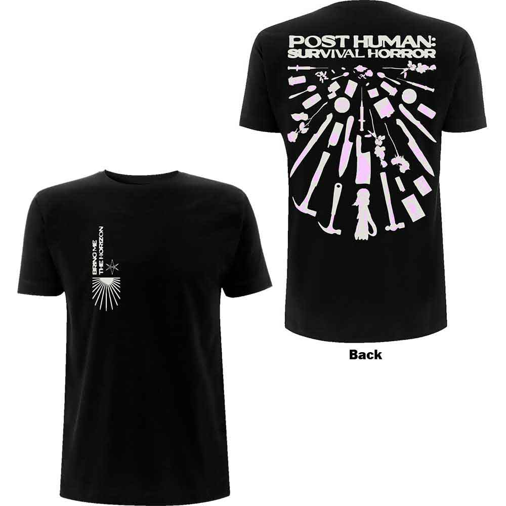 Bring Me The Horizon Unisex T-Shirt: Tools (Black) (Back Print)