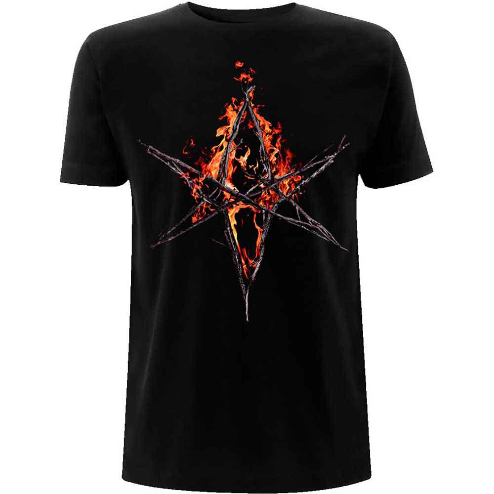 Bring Me The Horizon Unisex T-Shirt: Flaming Hex - Black