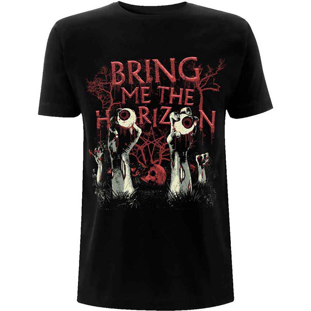 Bring Me The Horizon Unisex T-Shirt: Graveyard Eyes (Black)