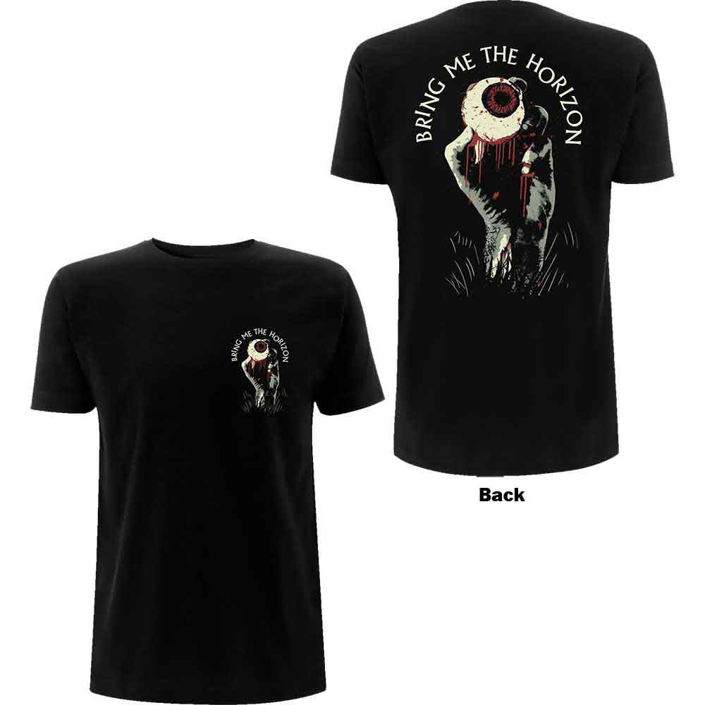 Bring Me The Horizon Unisex T-Shirt: Zombie Eye (Black) (Back Print)