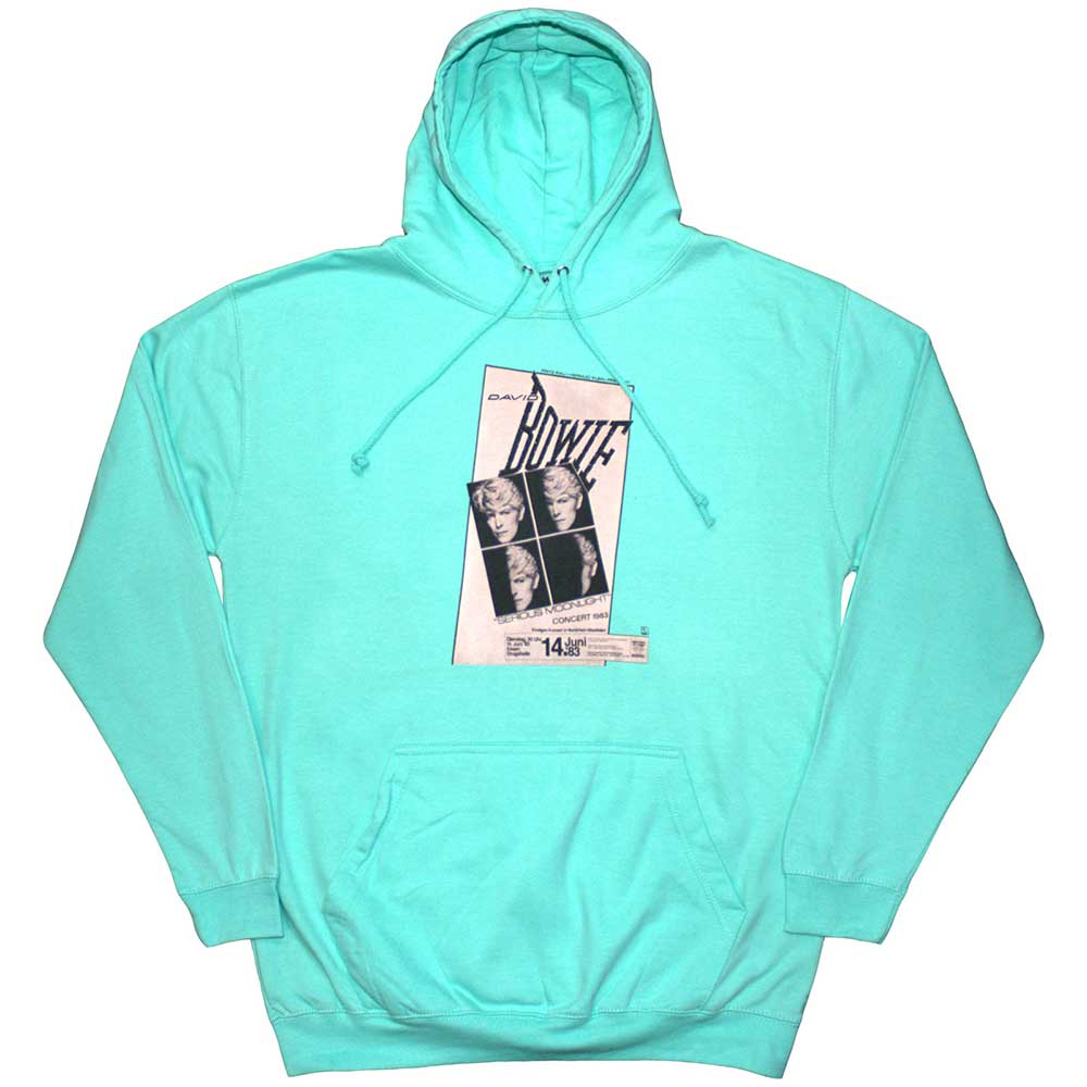 David Bowie Unisex Pullover Hoodie: Concert '83 (Green)
