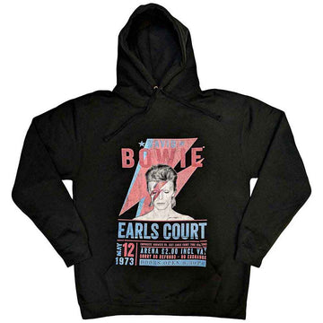 David Bowie Unisex Pullover Hoodie: Earls Court '73 (Black)