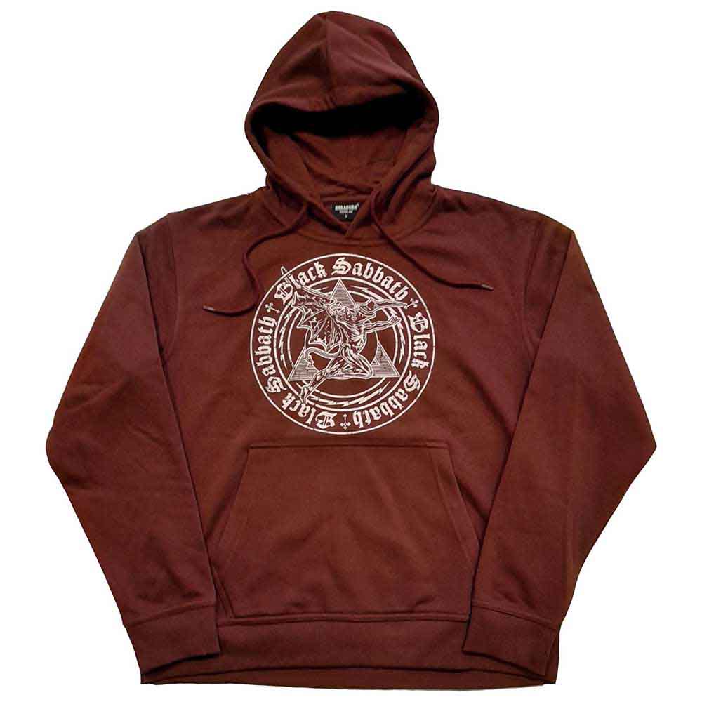 Black Sabbath Unisex Pullover Hoodie: Henry Pyramid Emblem (Brown)