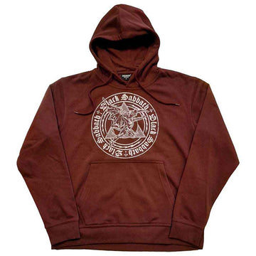 Black Sabbath Unisex Pullover Hoodie: Henry Pyramid Emblem (Brown)