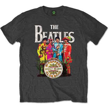 The Beatles Unisex T-Shirt: Sgt Pepper (Grey)