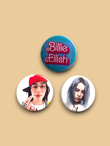 Billie Eilish - Set of 3 Button Badges - Badge