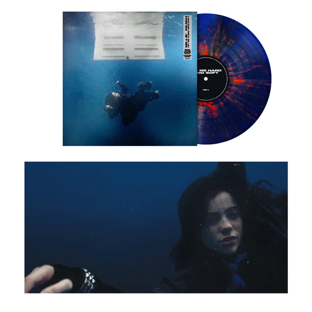 Billie Eilish - Hit Me Hard And Soft (Special Anniversary Edition) - LP - Deluxe Dark Blue and Orange Splatter Bio-Vinyl