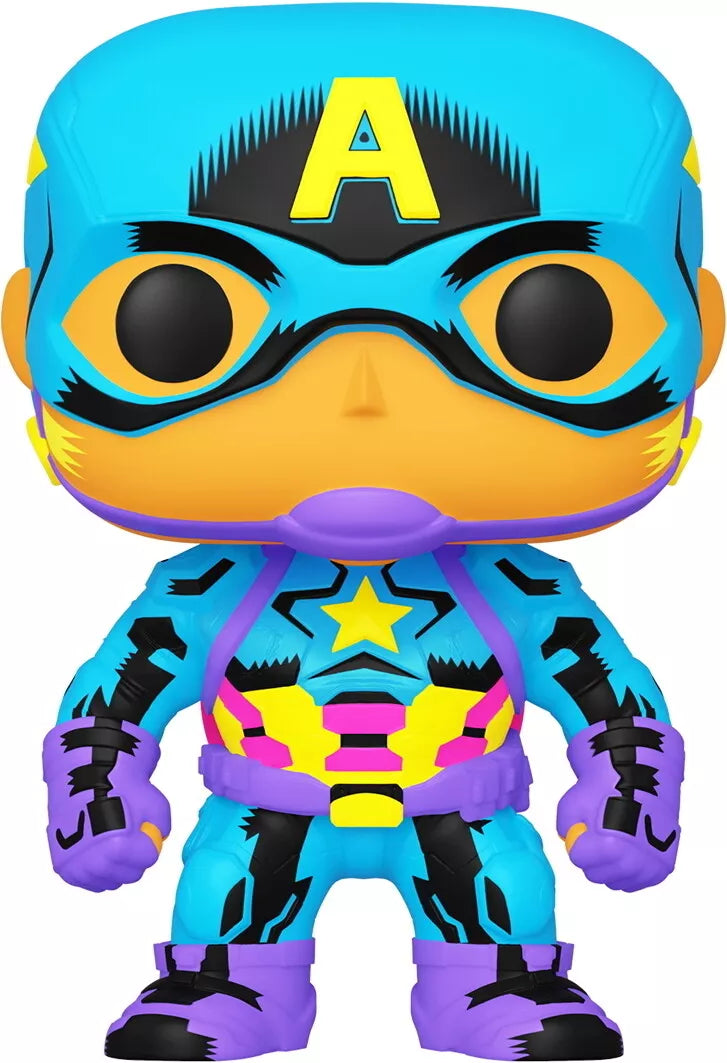 Marvel: Black Light - Captain America - Special Edition Bobble-Head Funko Pop! (648)