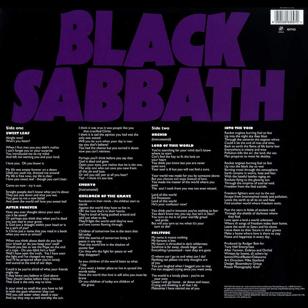 Black Sabbath - Master of Reality - LP -  Vinyl