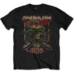 Black Sabbath Unisex T-Shirt: Bloody Sabbath 666 (Black)