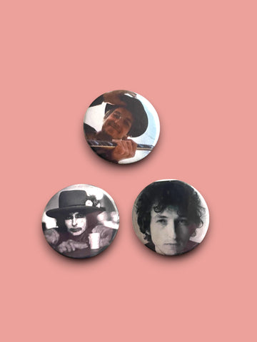 Bob Dylan - Set of 3 Button Badges - Badge