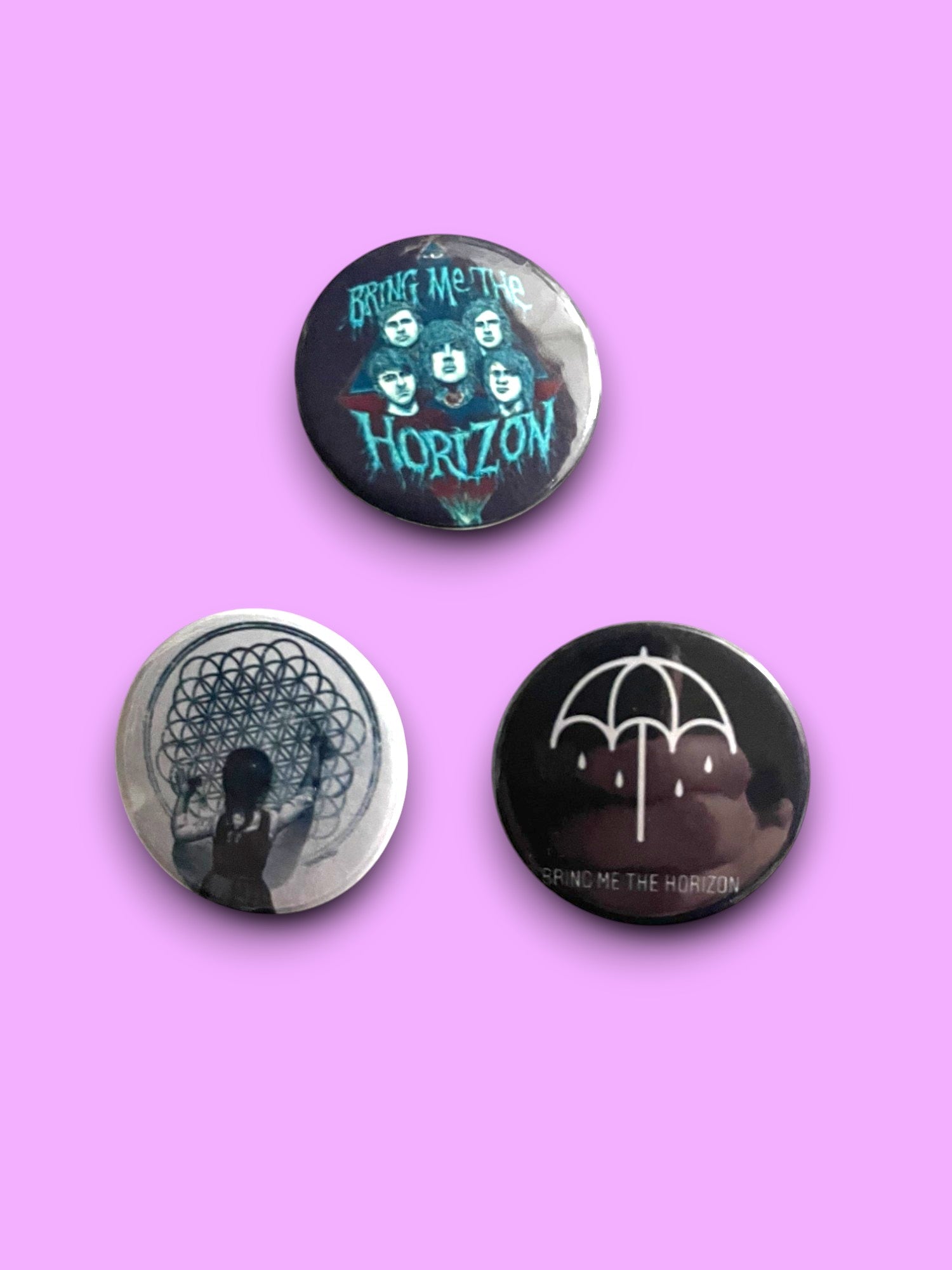 Bring Me The Horizon - Set of 3 Button Badges - Badge
