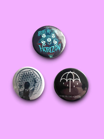Bring Me The Horizon - Set of 3 Button Badges - Badge
