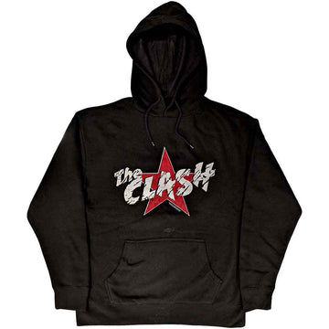 The Clash Unisex Pullover Hoodie: Star Logo (Black)