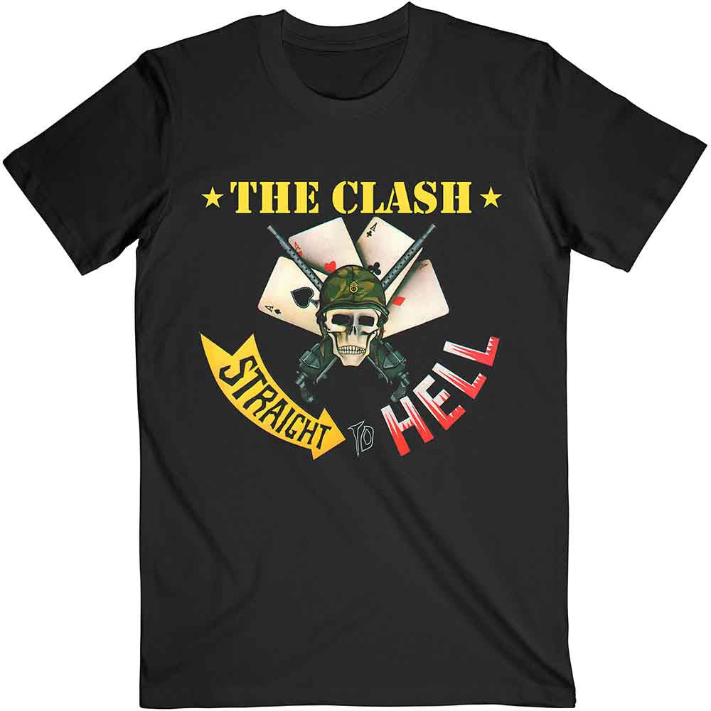 The Clash Unisex T-Shirt: Straight To Hell Single (Black)