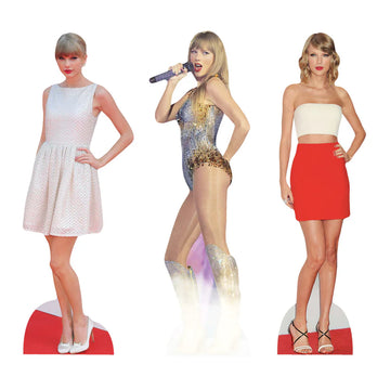 Taylor Swift - Three Pack Shelf Top Cutout - Cardboard Cut Out Height 31cm