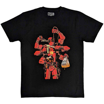 Marvel Comics Unisex T-Shirt: Deadpool Arms (Black)