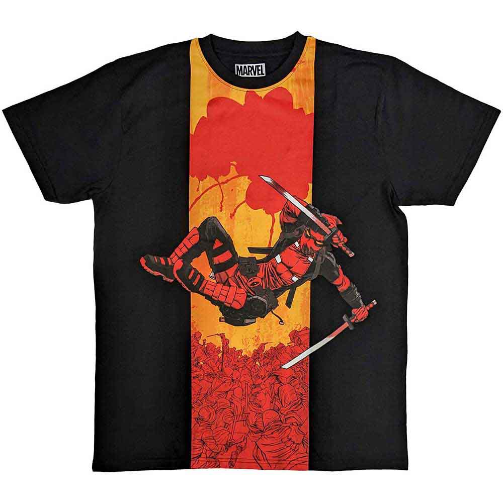 Marvel Comics Unisex T-Shirt: Deadpool Samurai (Black)