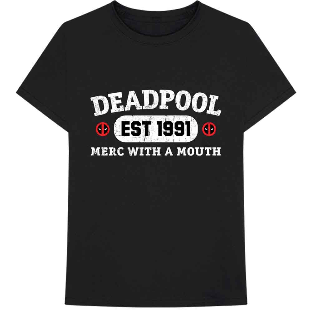 Marvel Comics Unisex T-Shirt: Deadpool Merc With A Mouth (Black)