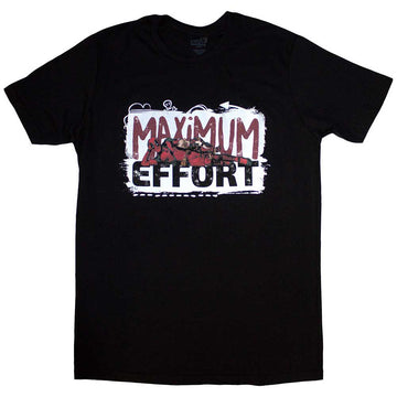 Marvel Comics Unisex T-Shirt: Deadpool Maximum Effort (Black)