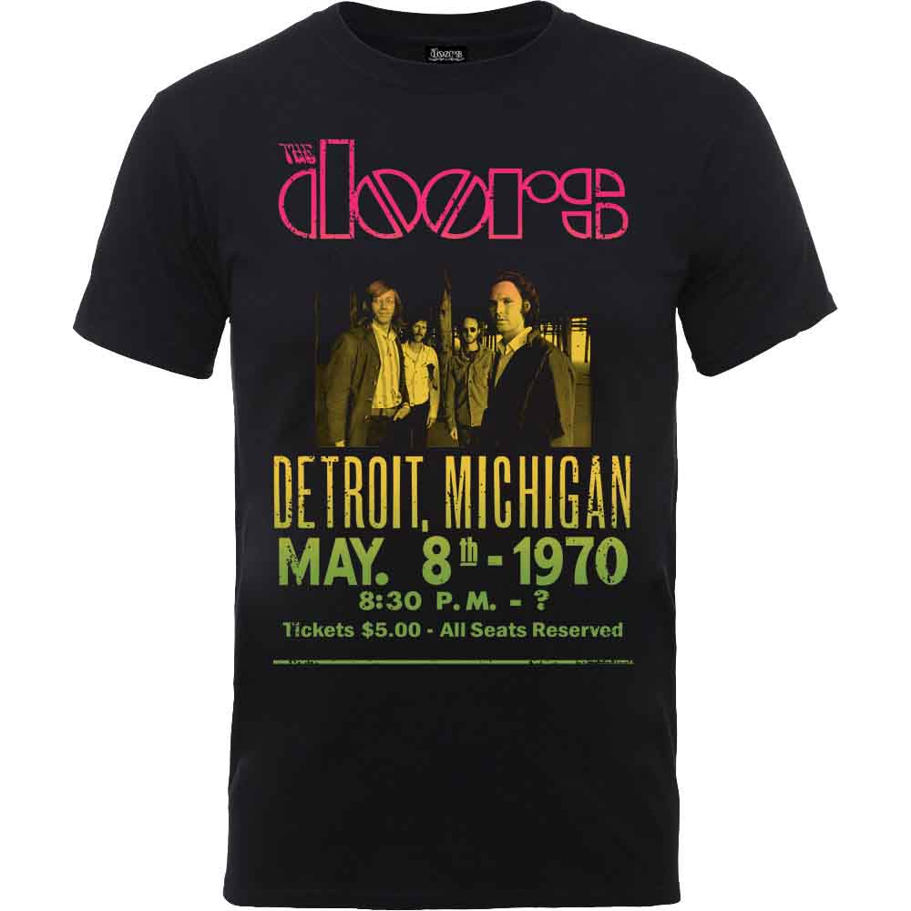 The Doors Unisex T-Shirt: Gradient Show Poster (Black)