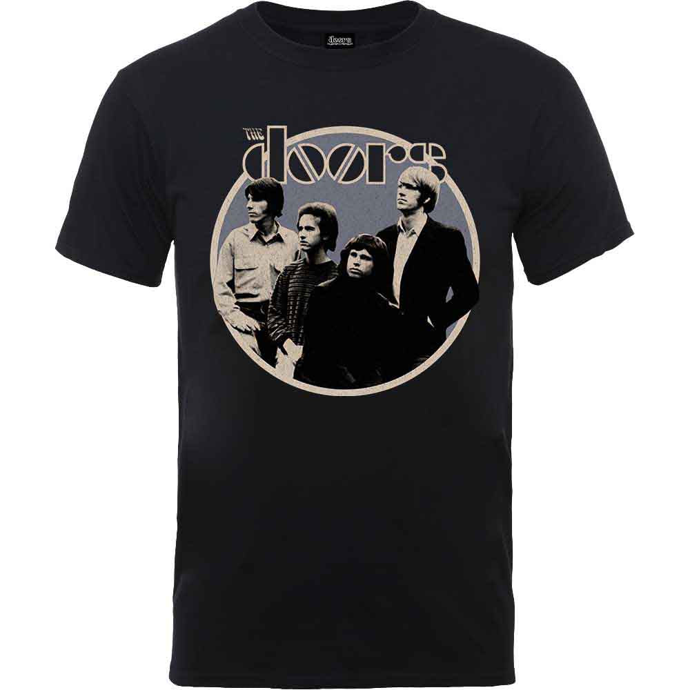 The Doors Unisex T-Shirt: Retro Circle (Black)