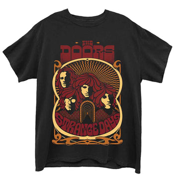 The Doors Unisex T-Shirt: Strange Days Vintage Poster (Black)