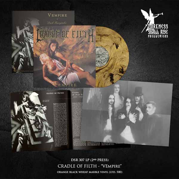 Cradle of Filth - Vempire Or Dark Faerytales In Phallustein (Reissue with Double-sided A2 Poster) - LP - Transparent Orange/Black Wheat Marble Vinyl