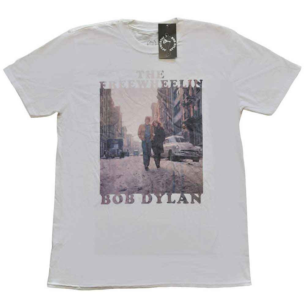 Bob Dylan Unisex T-Shirt: The Freewheelin' (White)