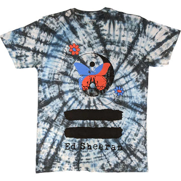 Ed Sheeran Unisex T-Shirt: Yin & Yang Butterfly (White) (Wash Collection)
